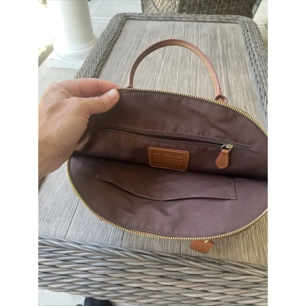 Coach Signature Sierra Satchel Leather Dome Bag Beige Brown F27584 - Picture 10 of 12